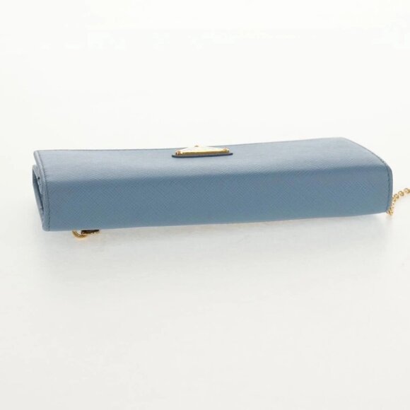 PRADA Long Wallet Safiano leather Light Blue Auth 146803V - Picture 7 of 16